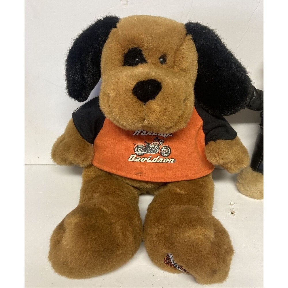 Build A Bear Harley Davidson Dog Plush 2003 Official Licensed Paw Logo Shirt 15"